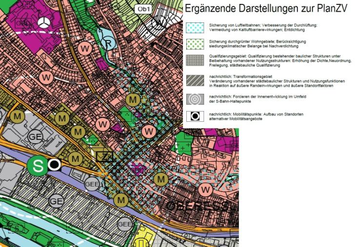 Fragment studium zagospodarowania Esslingen am Neckar