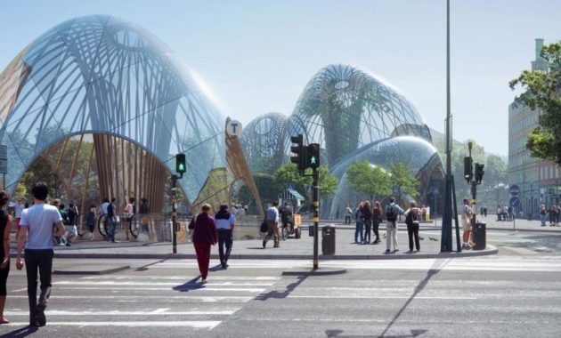 Kryty park pod szklaną kopułą – w Sztokholmie